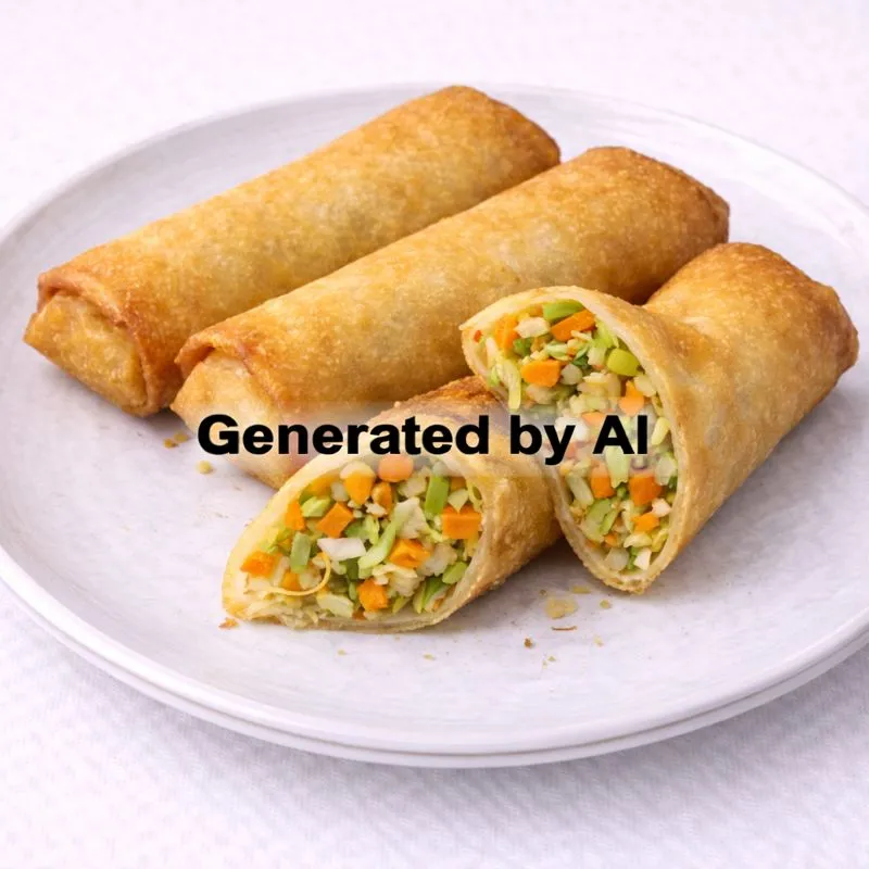 Sprøstekt vegetarisk vårrull