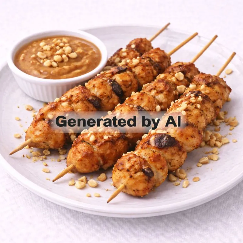 Grillet kylling eller biff spyd