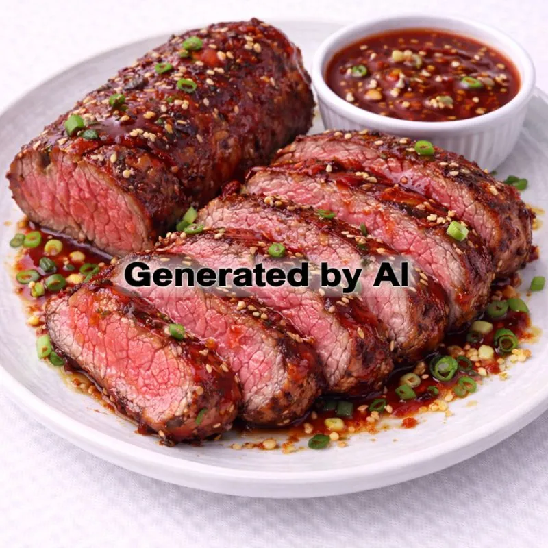 b) Indrefilet a la Charsiu