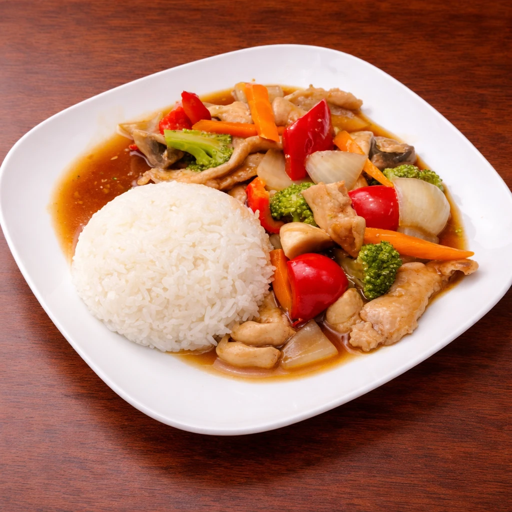 Chop suey med kylling / biff / scampi / tofu 