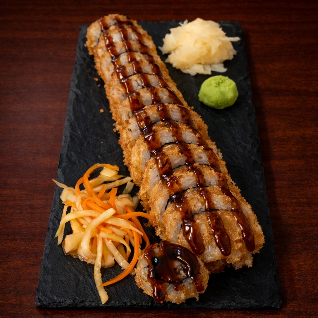 Crispy scampi maki med cheddar (10 biter)