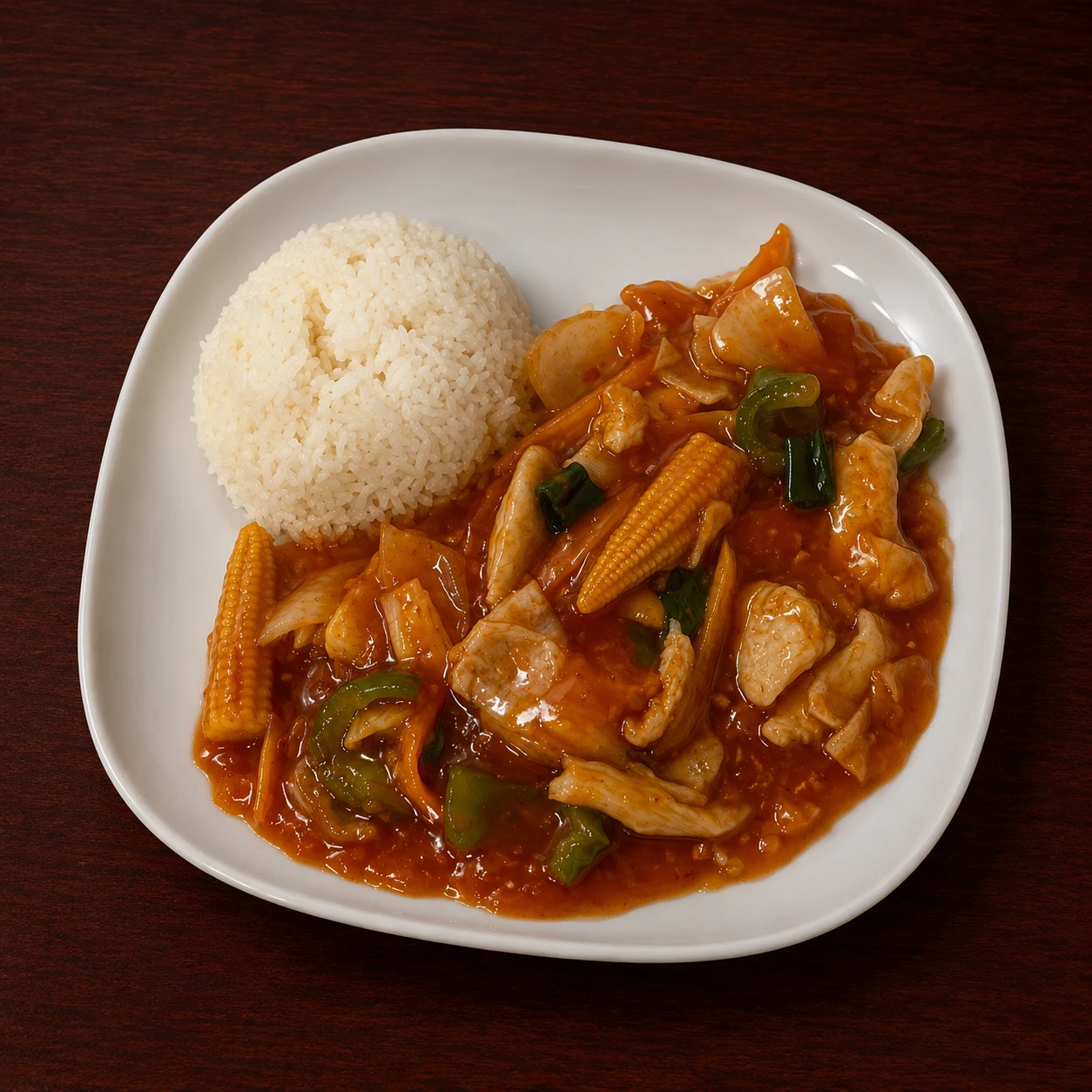 Kokossaus med kylling /  biff /  scampi / tofu  