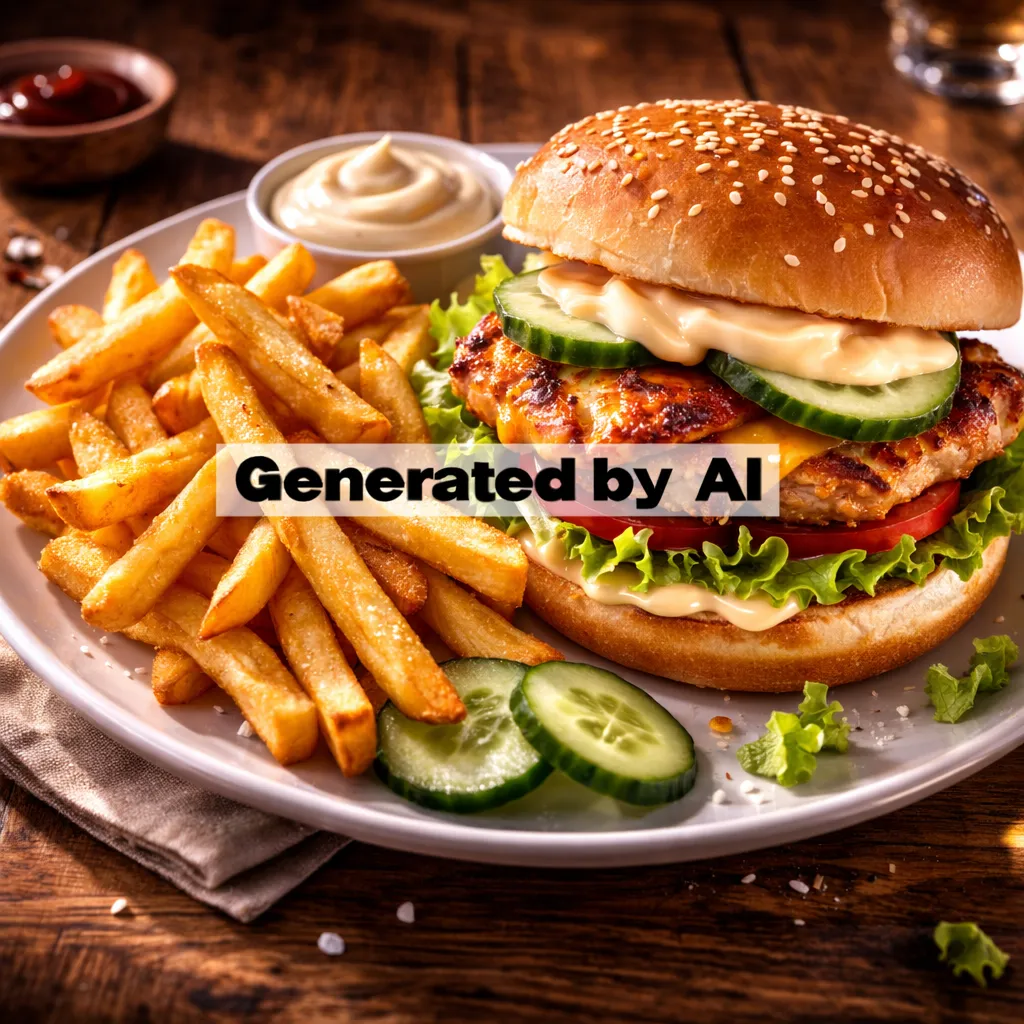 Kylling Burger Tallerken