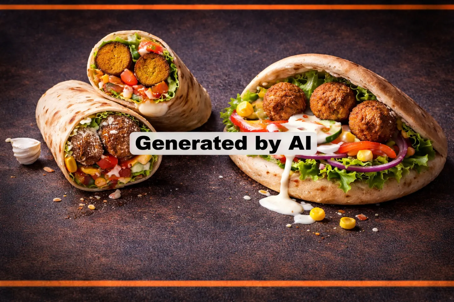 Falafelrull / Pitabrød