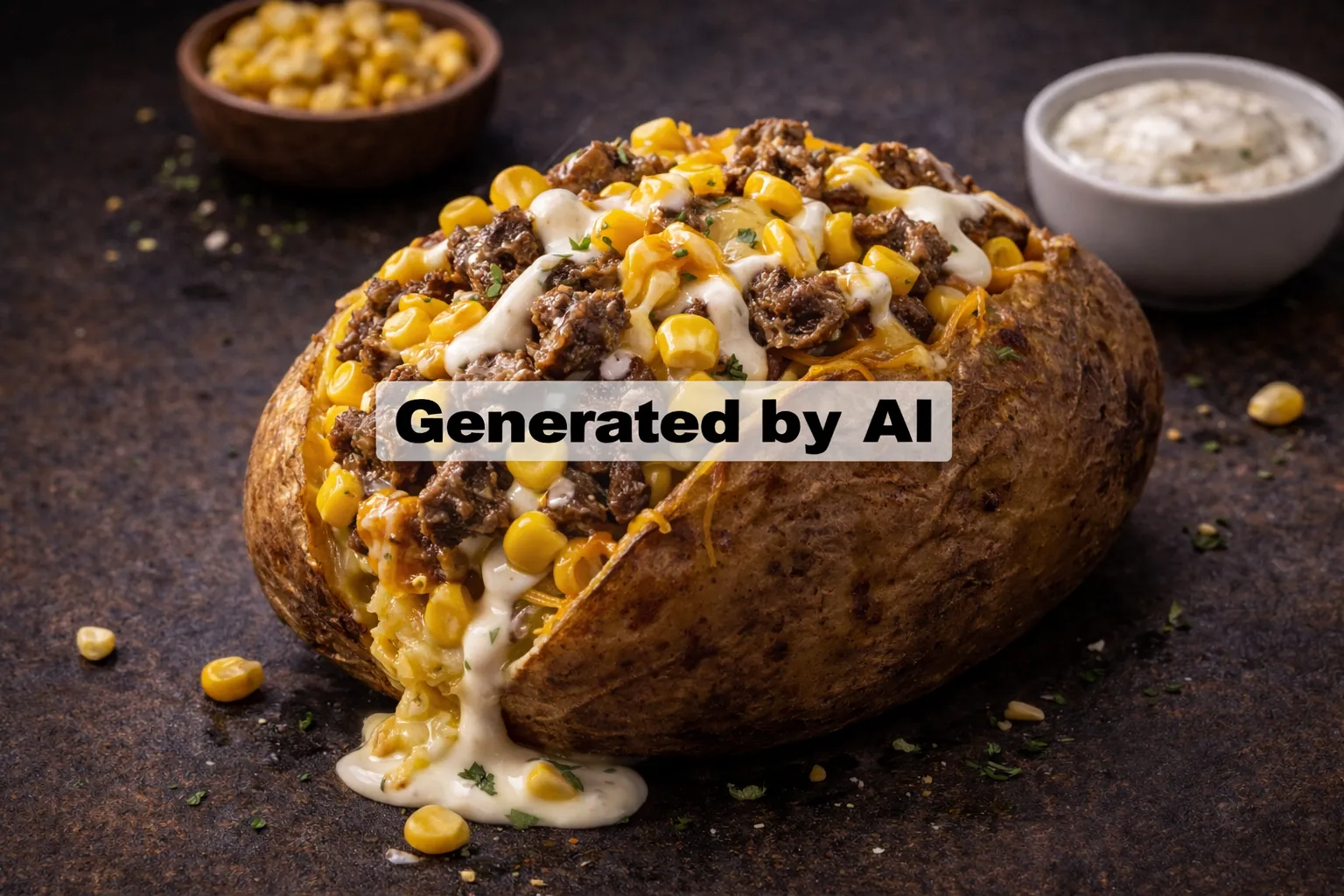 Bakt potet med kebeb