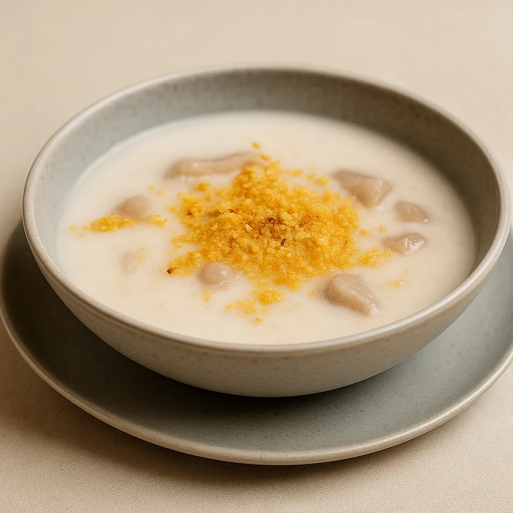 Taro frukt med kokosmelk