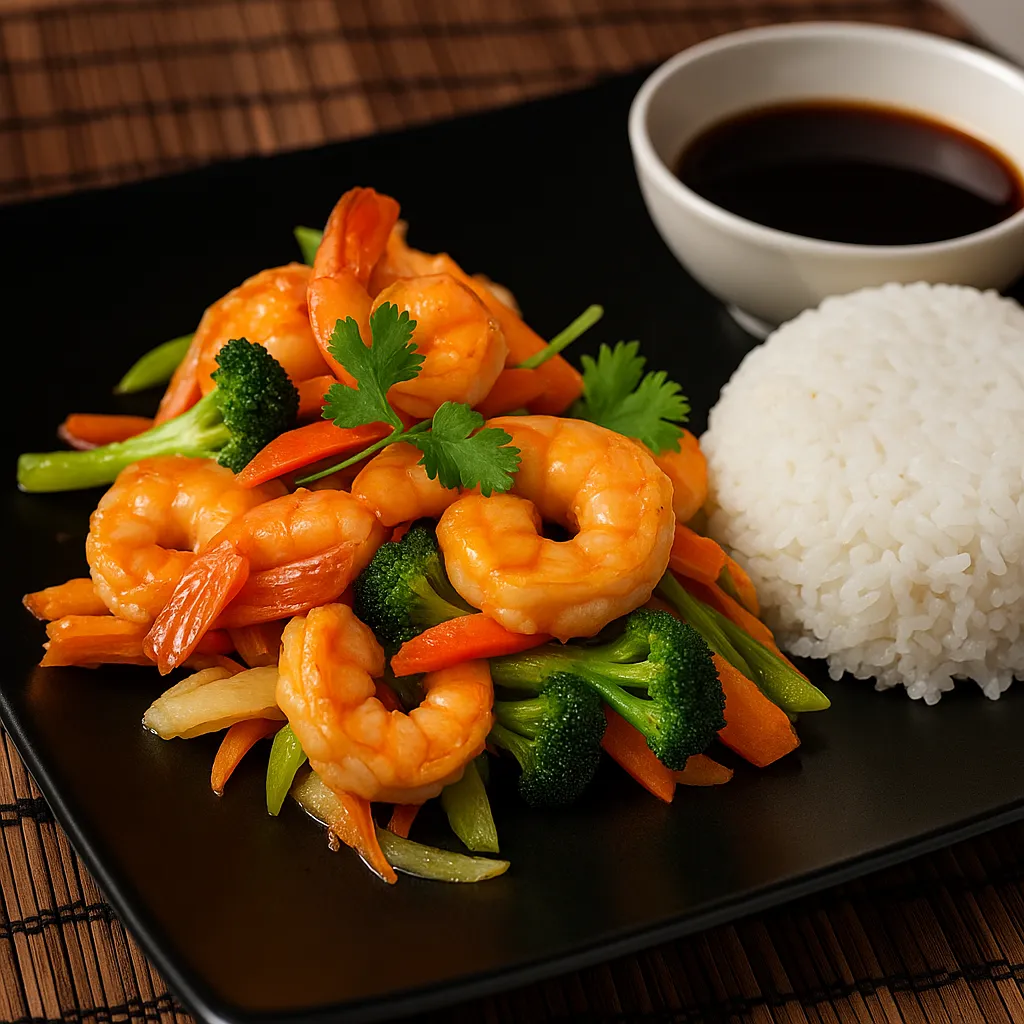 Hong Kong wok med scampi