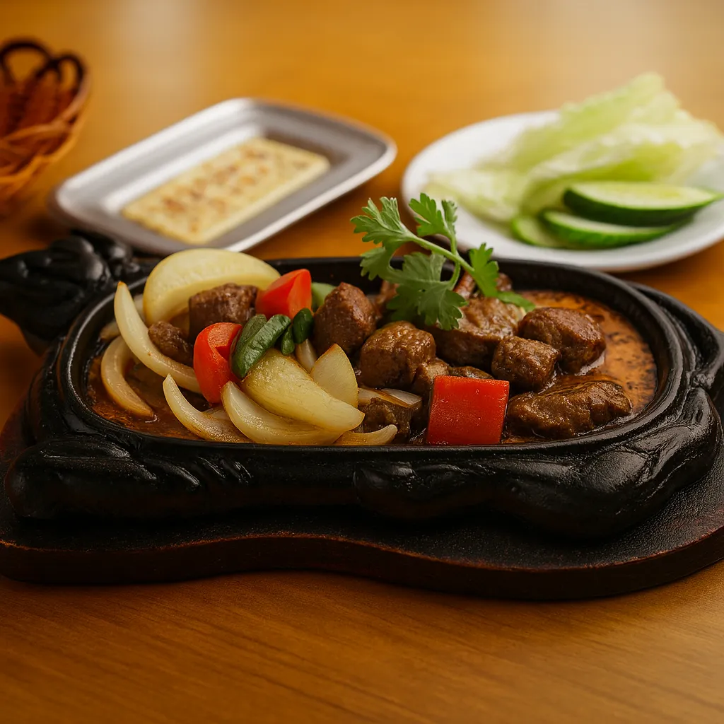 Vietnamesisk rangler steak biff med pommes frites