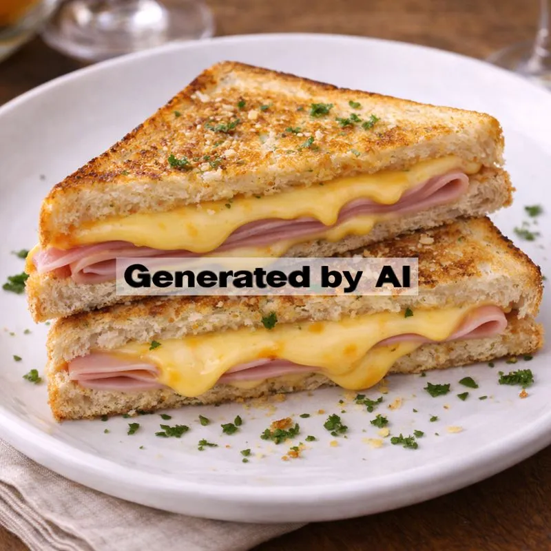 b) Toast – Ost og skinke