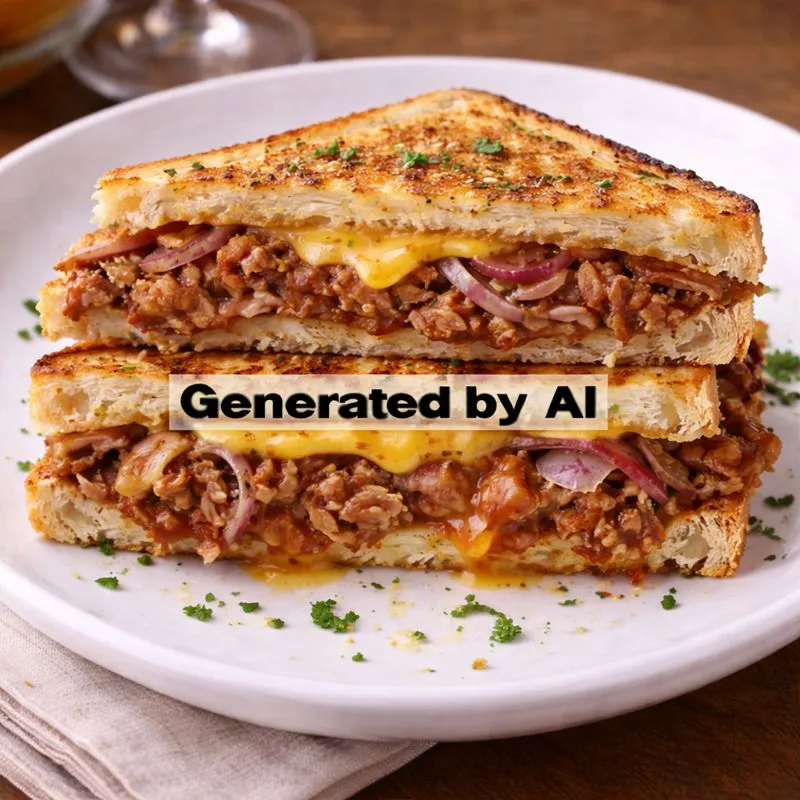 c) Toast – Pulled pork