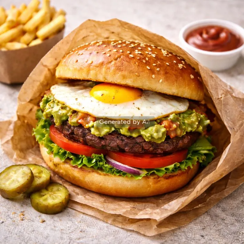 Guacamole & Egg Burger