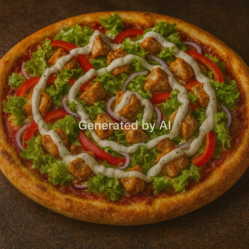 Kylling kebab pizza