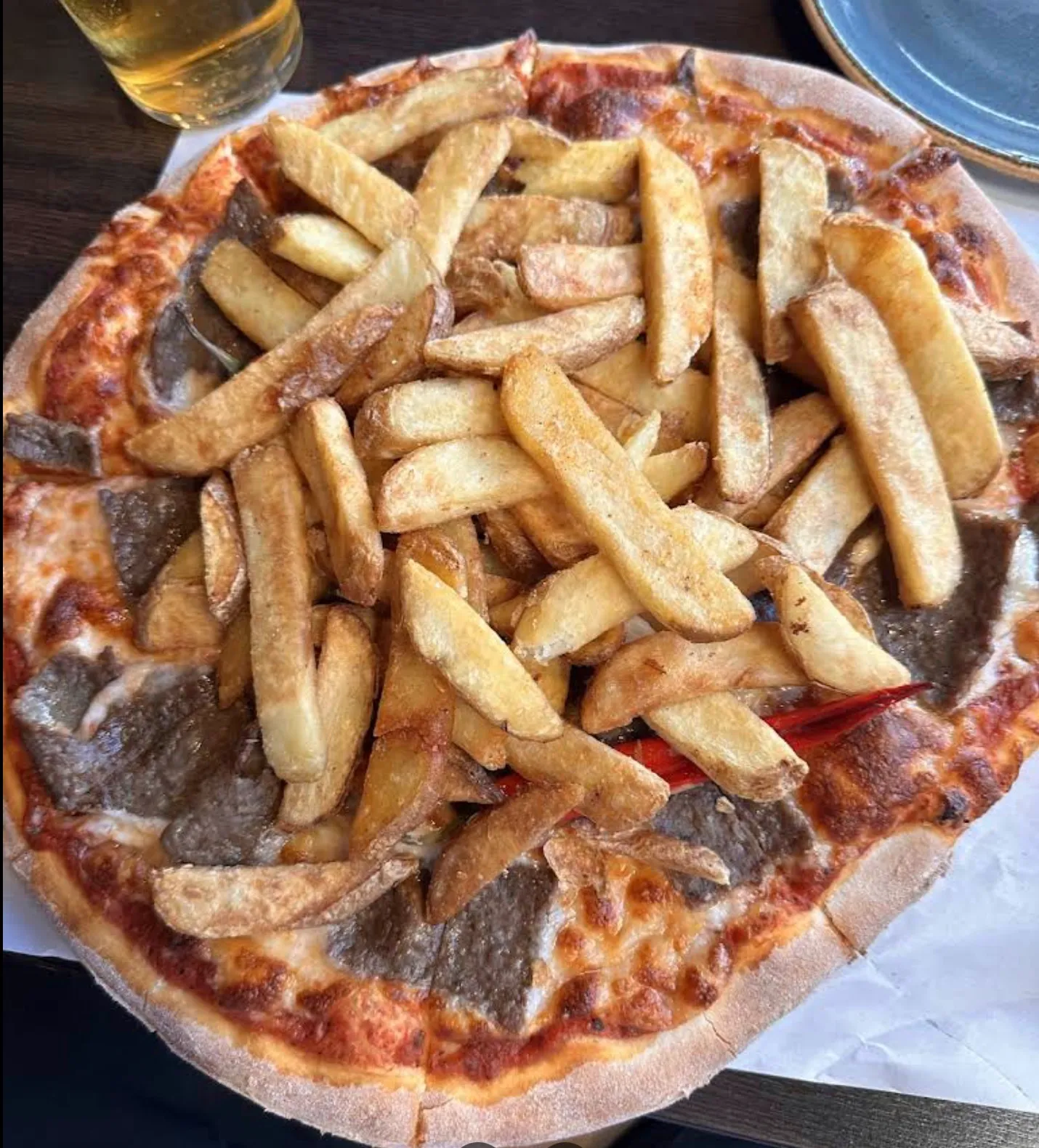 Døner-pizza medium/stor