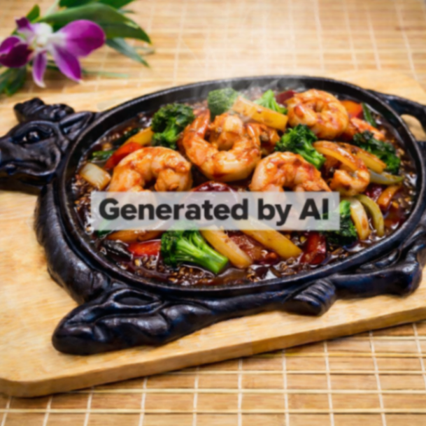 Kongereker og grønnsaker i chili-soyasaus (medium sterk)