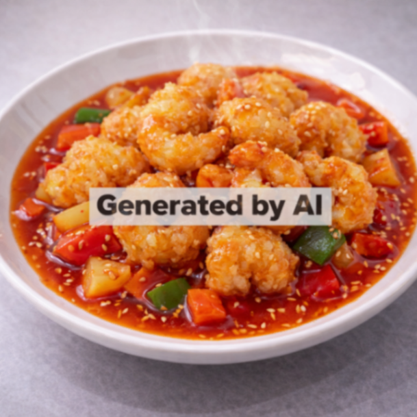 Innbakt kongereker med sursøt saus