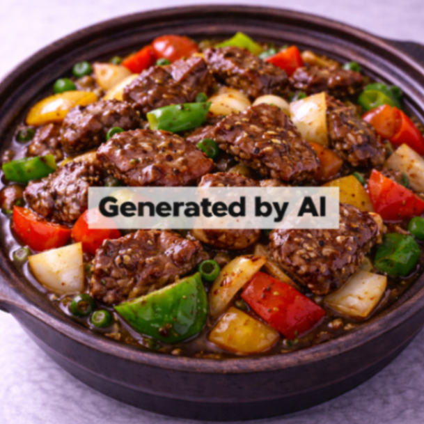 Kinesisk pepperbiff med løk og paprika