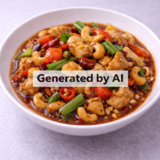 Gong-bao kylling (litt sterk)