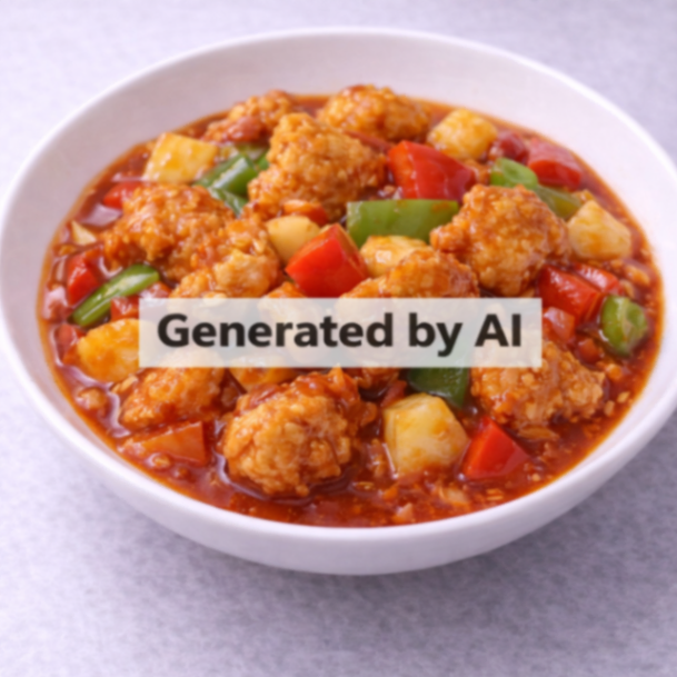 Friterte kyllingbryster med sur-søt saus