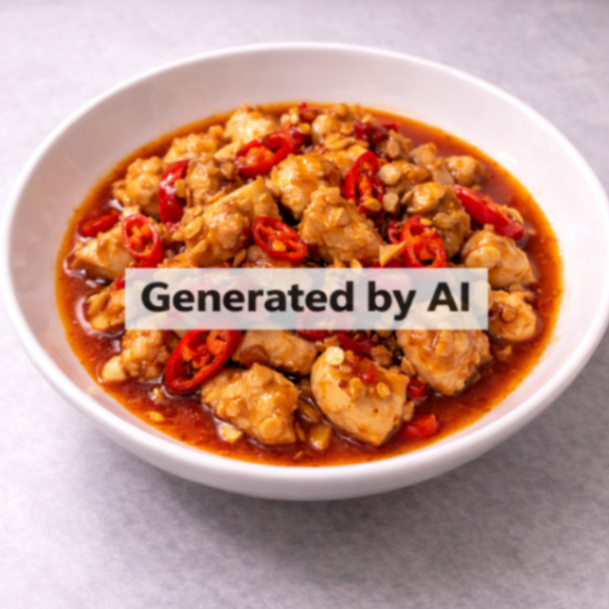 Stekt kylling med chilli og hvitløk