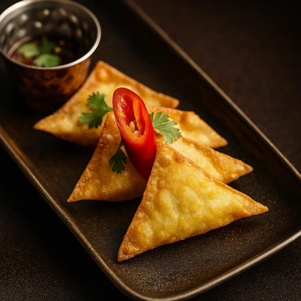 Fritert Wonton med kylling