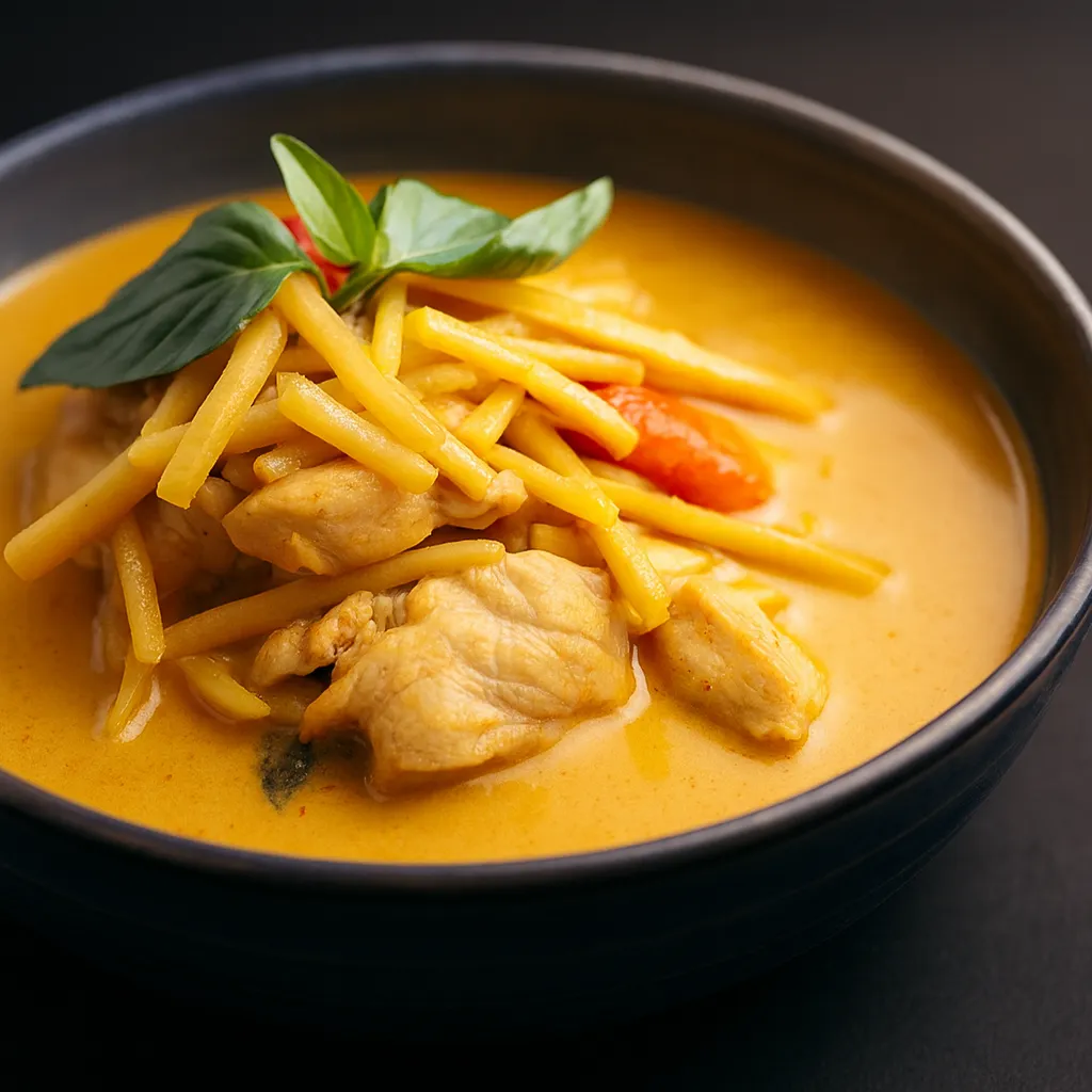 Rød curry med kylling (Kaeng Phed Gai)