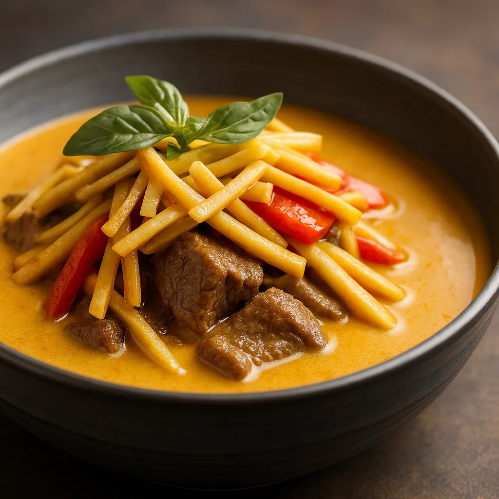 Rød curry med biff (Kaeng Phed Nua)