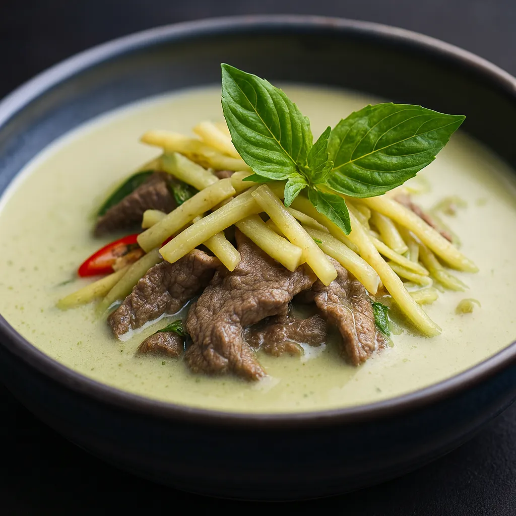 Grønn curry med biff (Keang Keow Wan Nua)