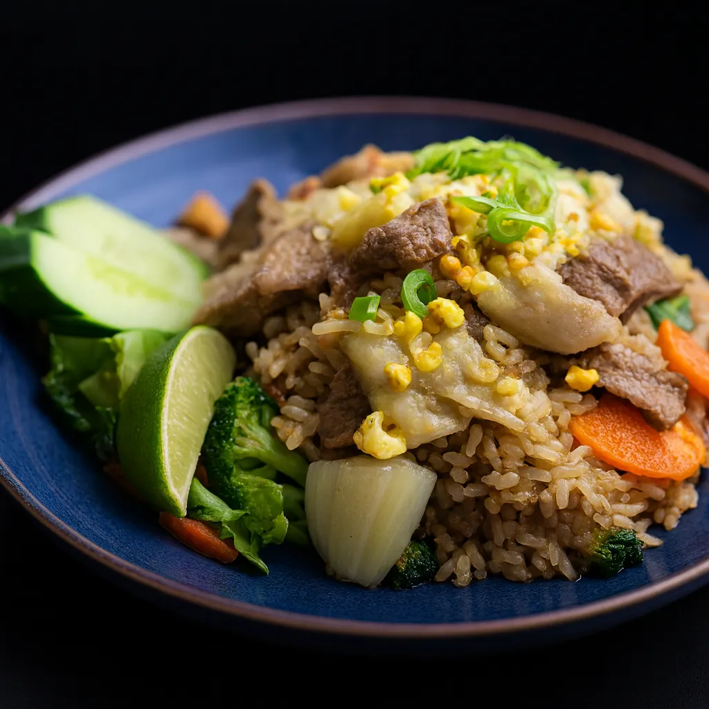 Stekt ris med biff (Kao pad Nua)