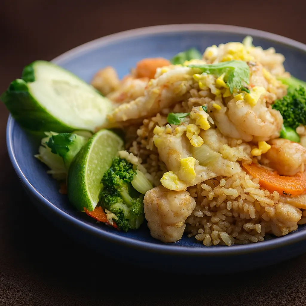 Stekt ris med scampi (Kao pad Gung)