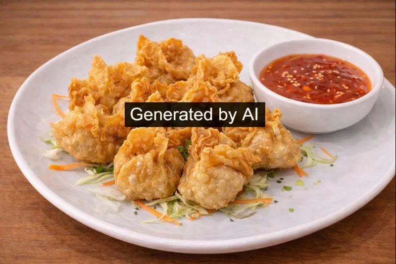 Sprøstekt won – ton med sursøt saus