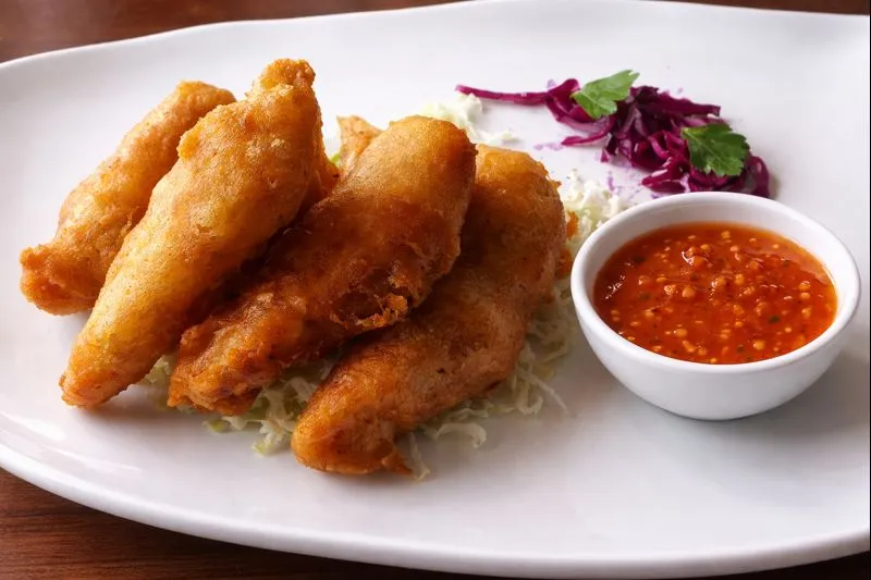 Innbakt svinekjøtt i sursøt saus