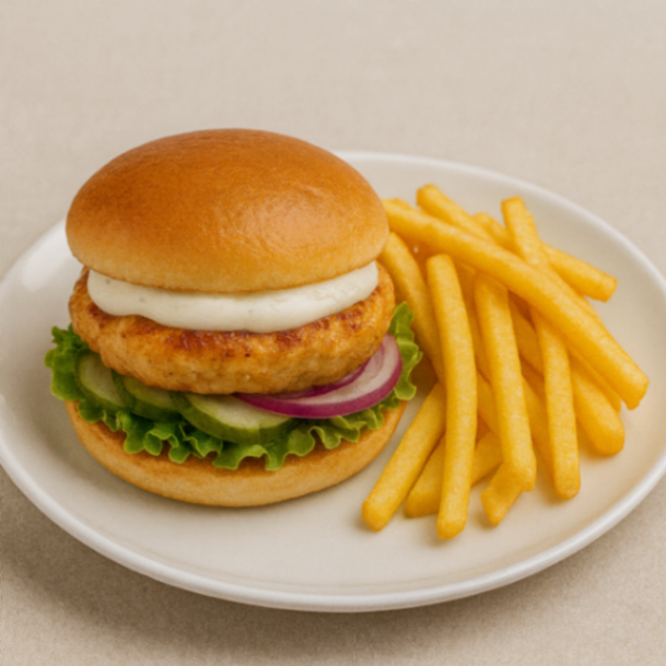 Kyllingburgertallerken - 130g