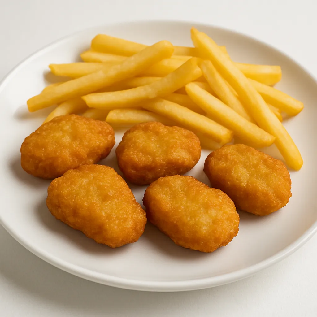 Nuggets (5 stk) med pommesfrites