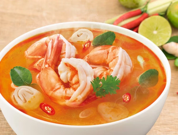 Thai Spicy suppe med scampi (Tom Yum Kung)