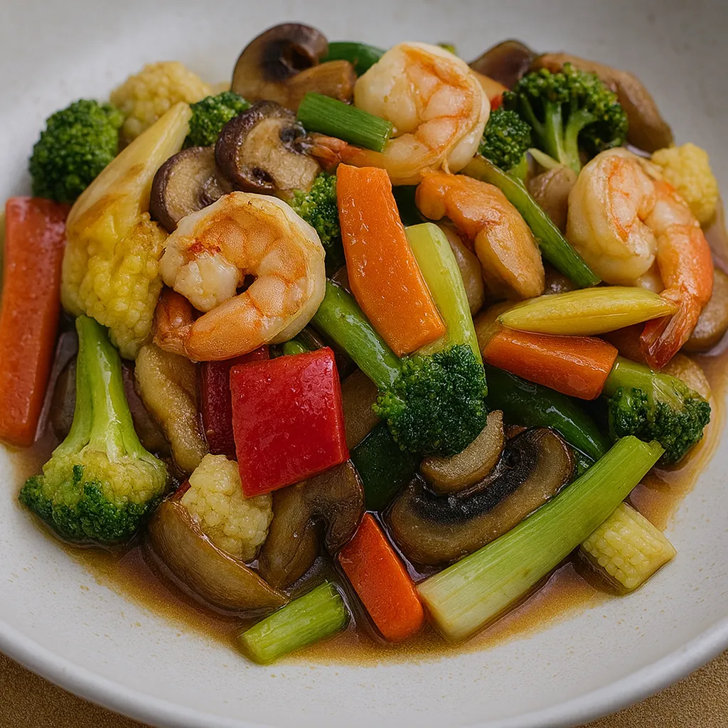 Phad Nam Man Hoi – Vegetable Wok