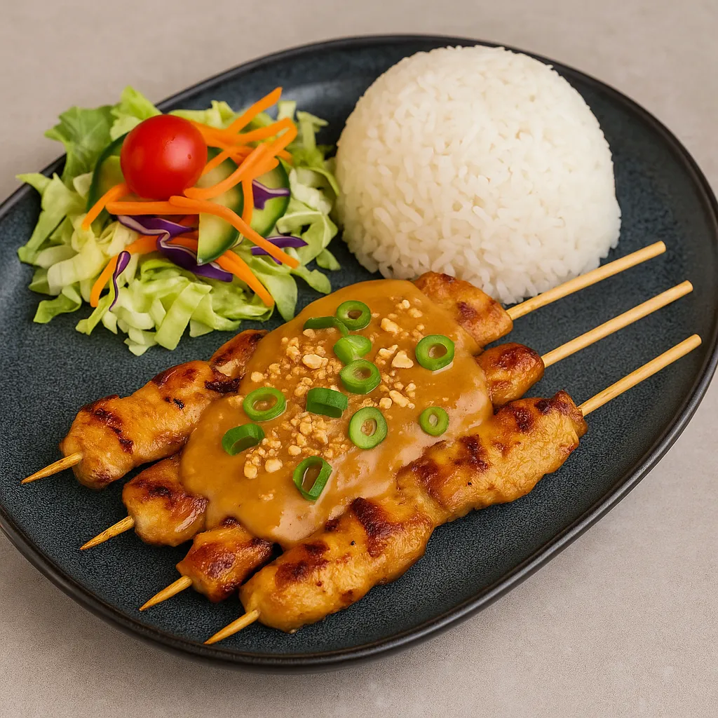 Kylling satay tallerken