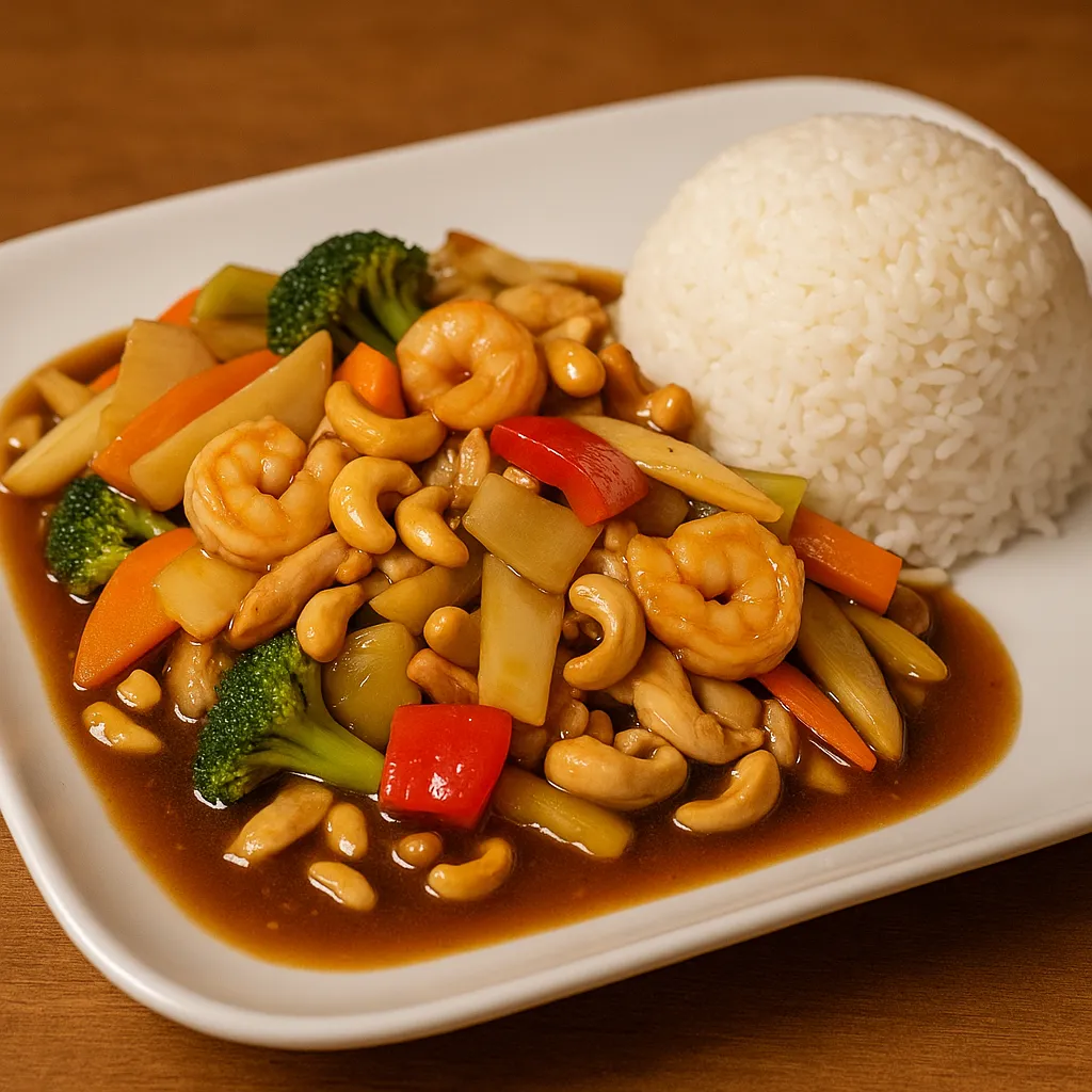 Kongereker chopsuey med cashewnøtter