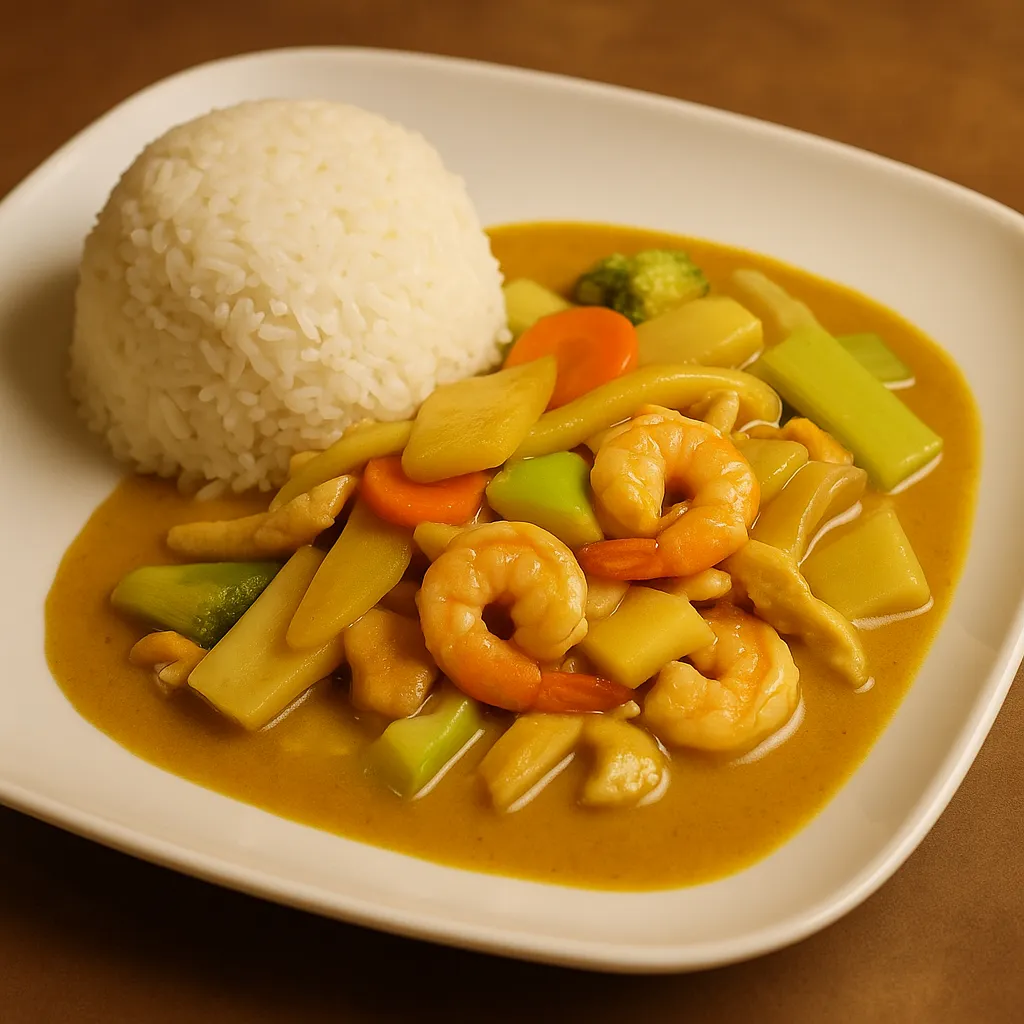 Kongereker i karri saus (litt sterk)