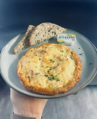 Eggeomelett med skinke