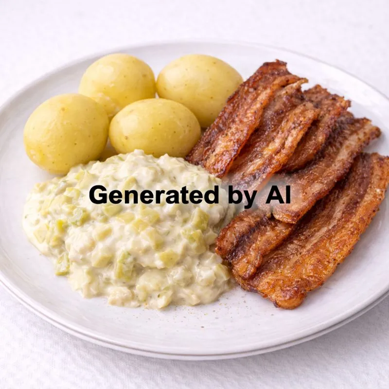 Stekt flesk med kålstuing