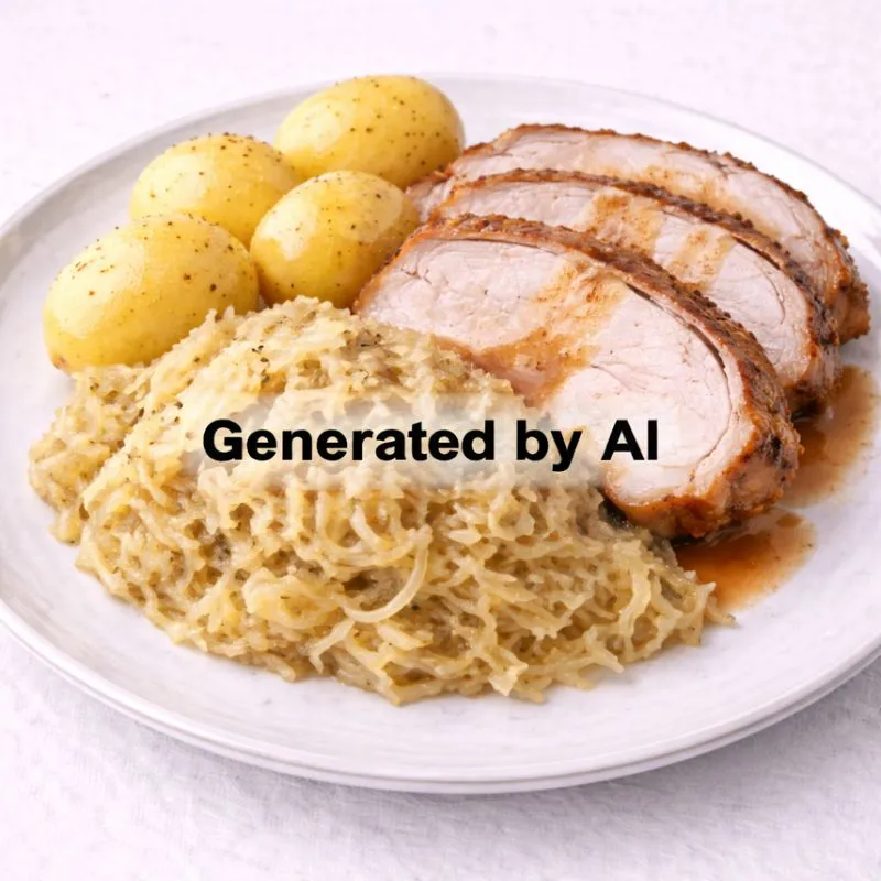 Skinkestek med surkål