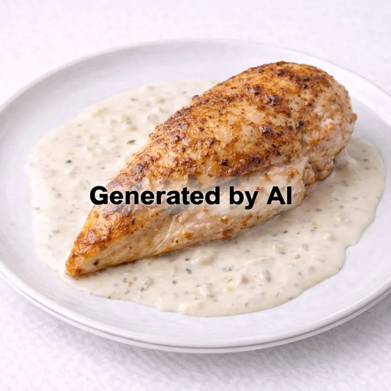 Kyllingfilet med fløtesaus