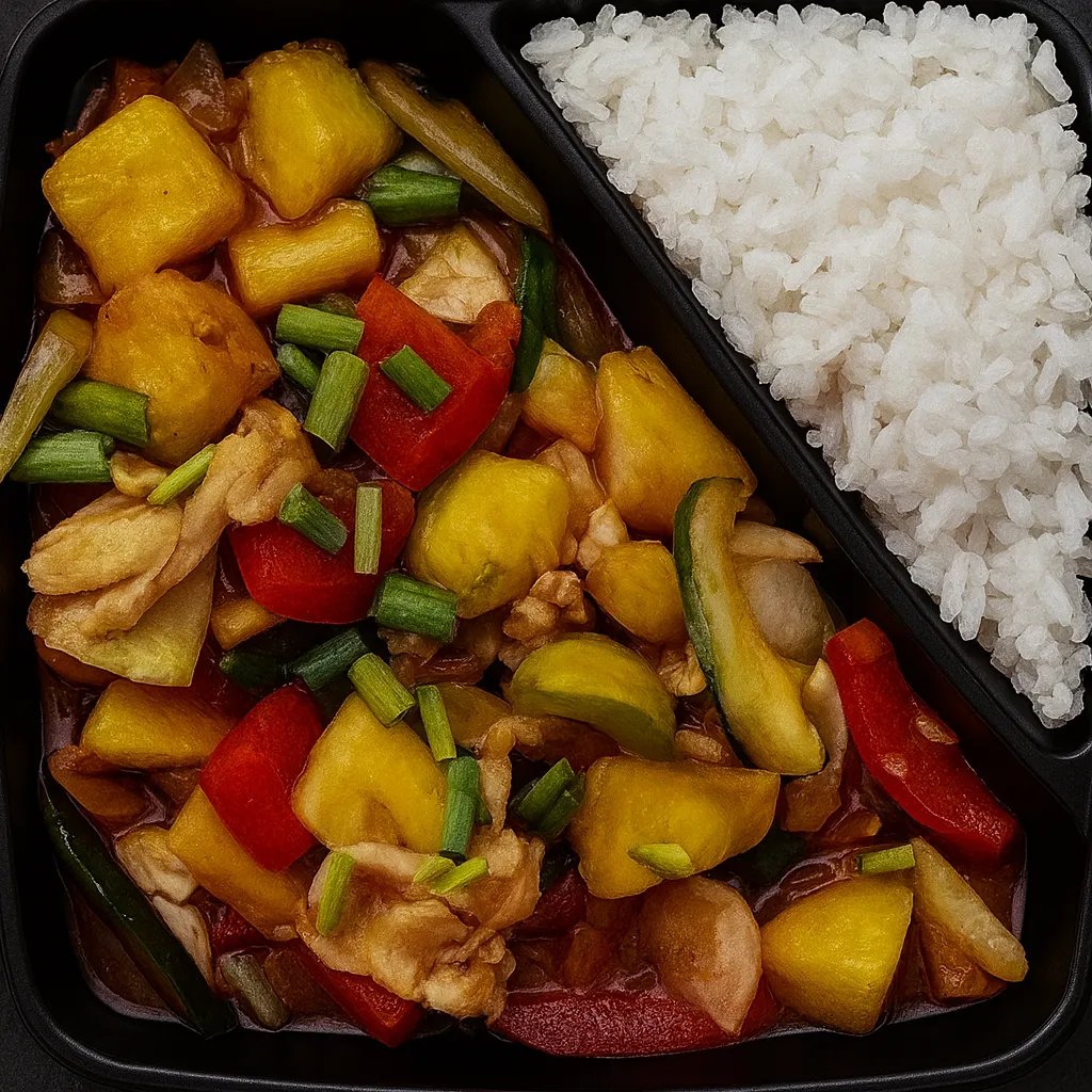 Phad Priew Wan, Stekt wok i sursøt saus