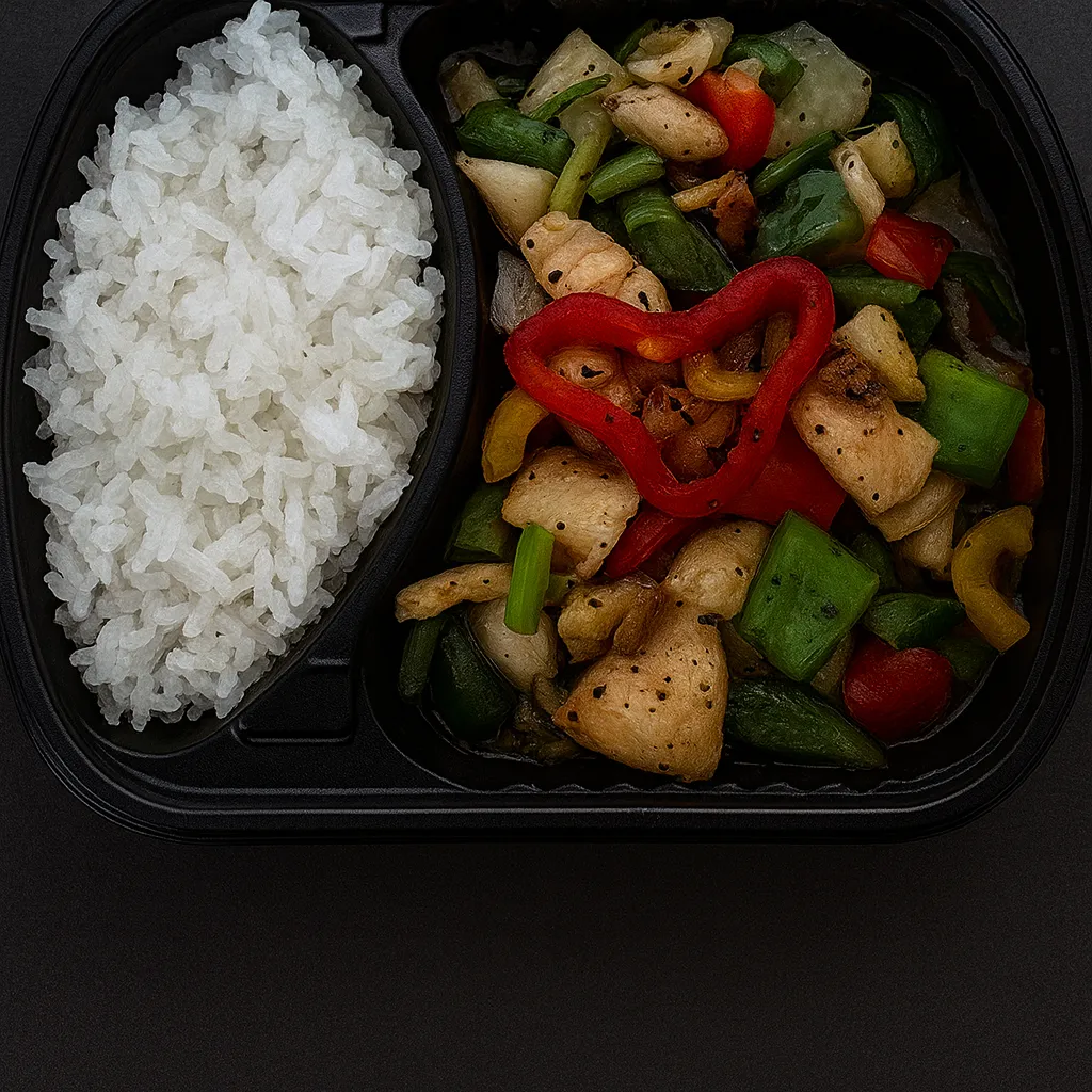 Stekt kylling / biff med sort pepper