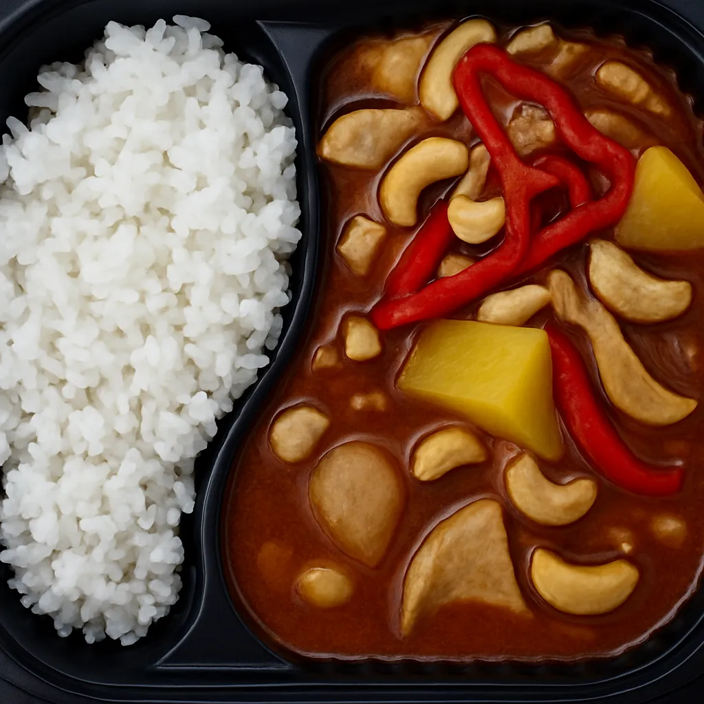 Massaman karri med kylling eller biff