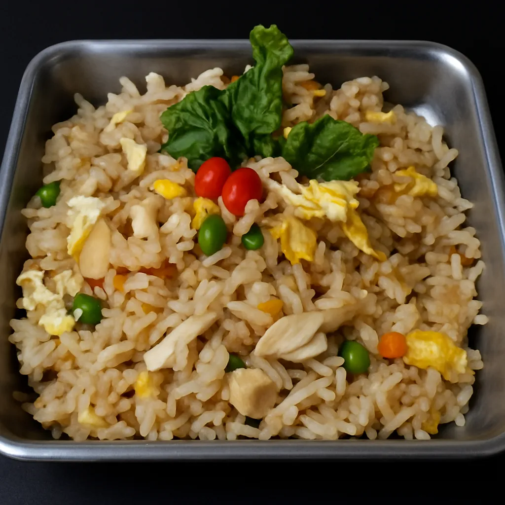 Kaw Pad Gai, Stekt ris med kylling